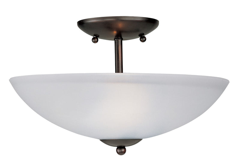 Logan Two Light Semi-Flush Mount in Black
