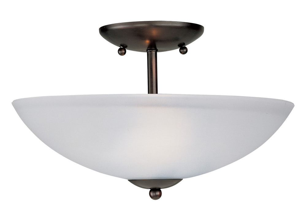 Logan Two Light Semi-Flush Mount in Black