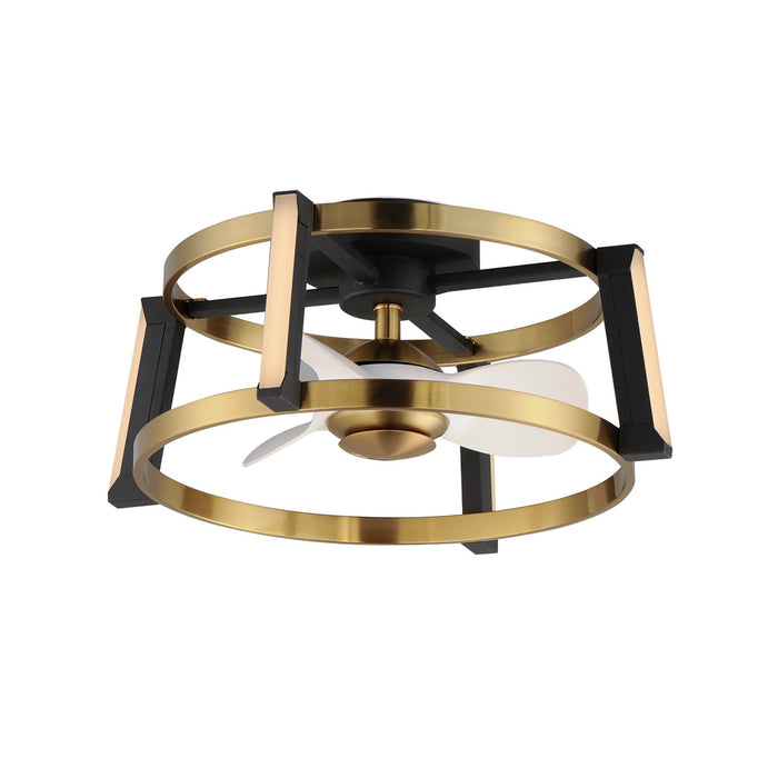 61022WTBKNAB - Darling LED Fandelight in Black / Natural Aged Brass by Maxim