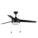 89906FTBKWN - Trio 52" Ceiling Fan in Black / Walnut by Maxim