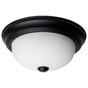 11.38" 2-Light Flush Mount in Matte Black