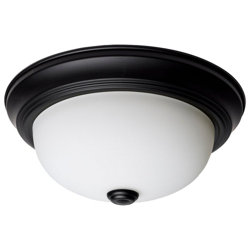 11.38" 2-Light Flush Mount in Matte Black