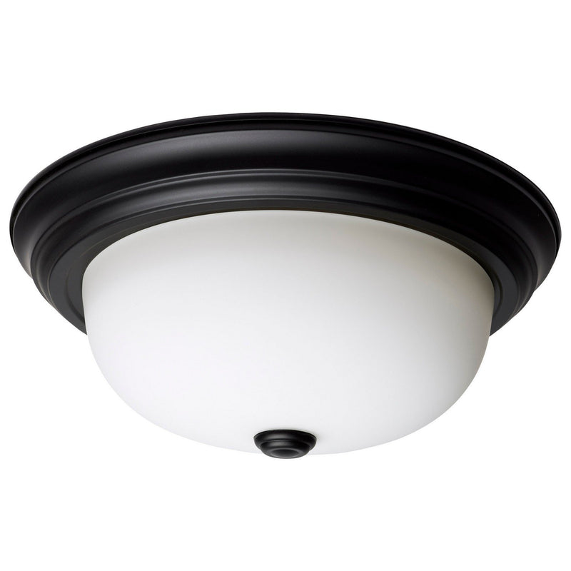 13.25" 2-Light Flush Mount in Matte Black