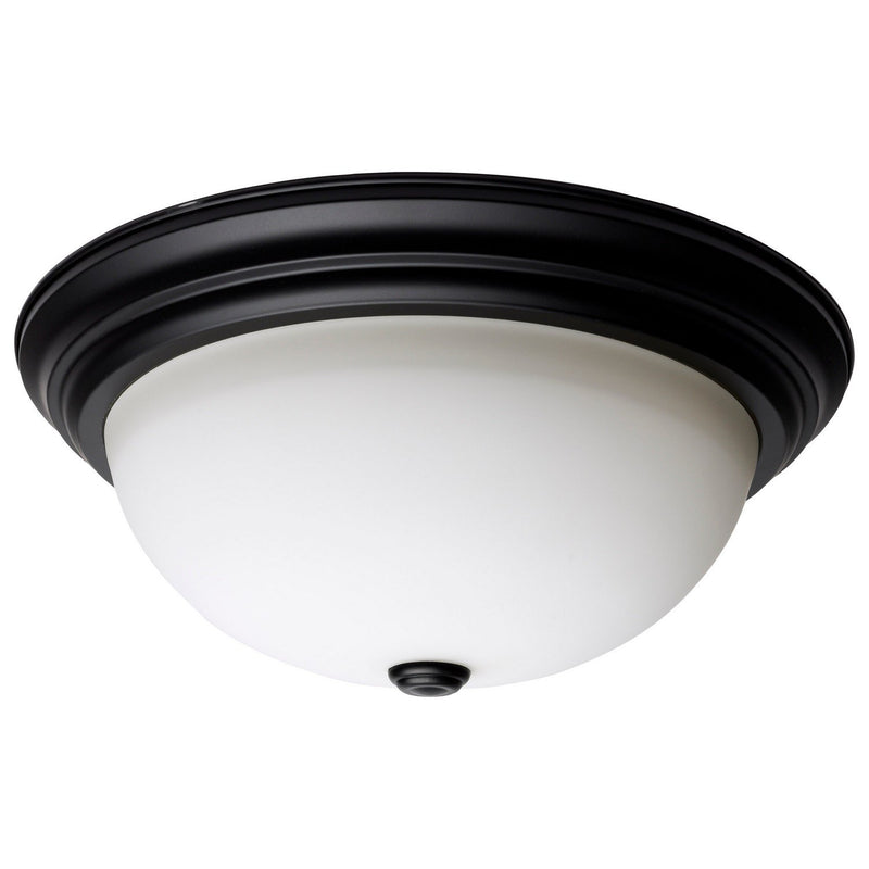 15.25" 3-Light Flush Mount in Matte Black
