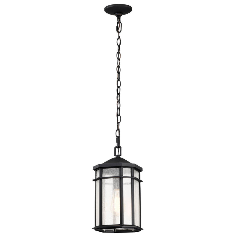 Raiden Outdoor Lantern Pendant in Matte Black