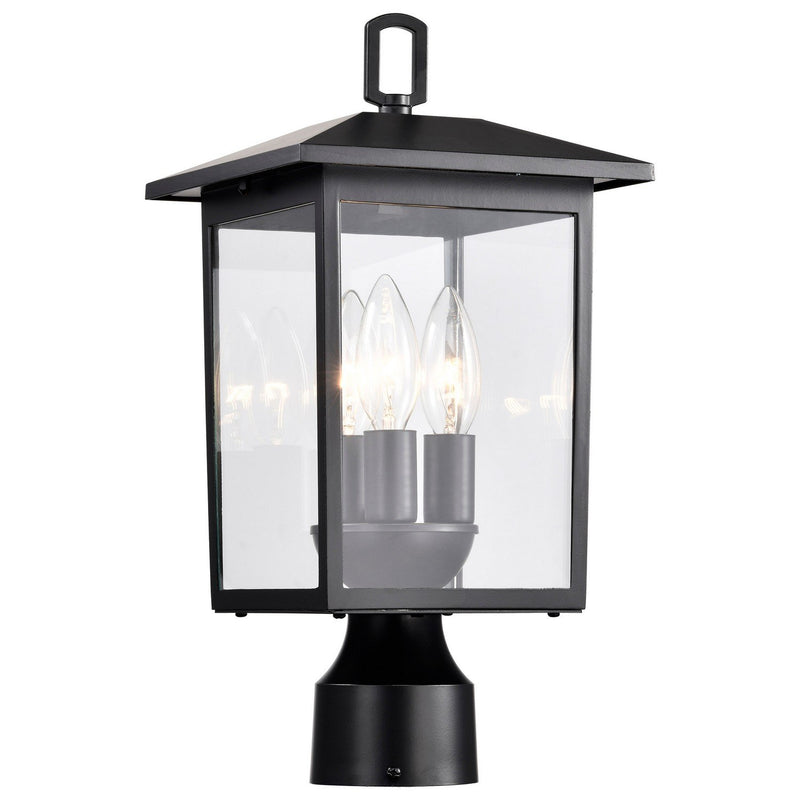 Jamesport 3-Light Outdoor Post Light in Matte Black