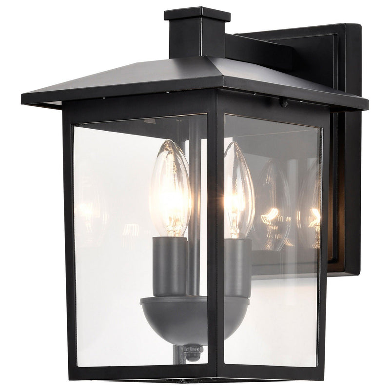 Jamesport 3-Light Outdoor Wall Lantern in Matte Black