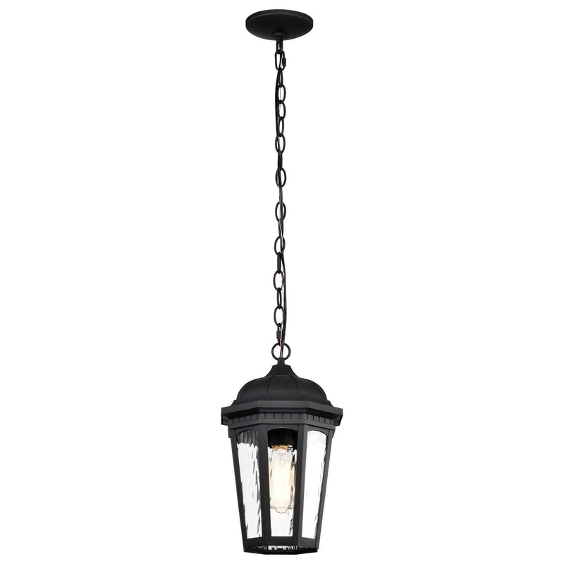 East River Outdoor Lantern Pendant in Matte Black