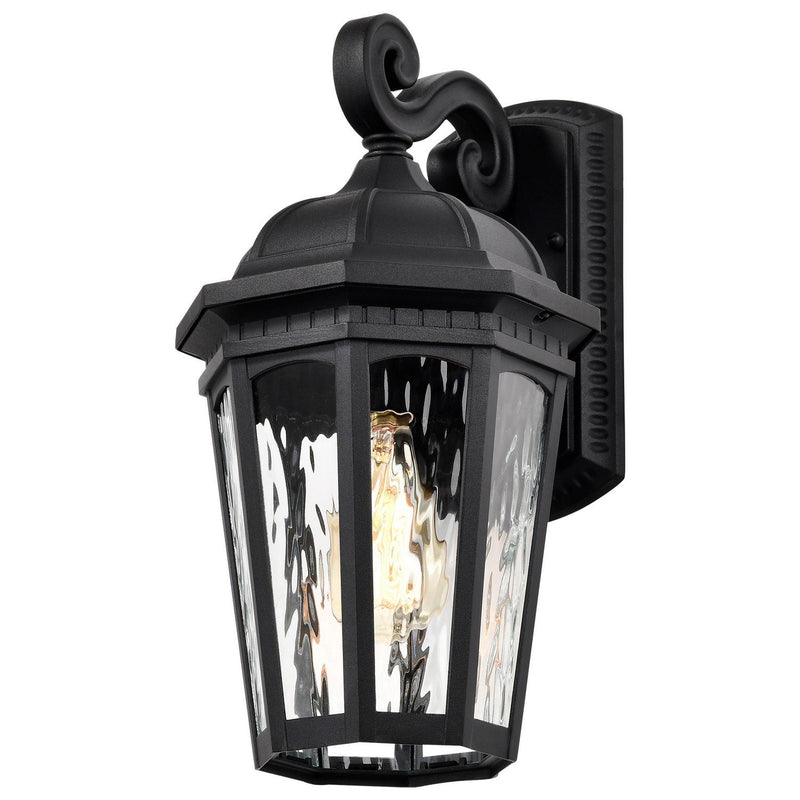 East River 16" Outdoor Wall Lantern in Matte Black
