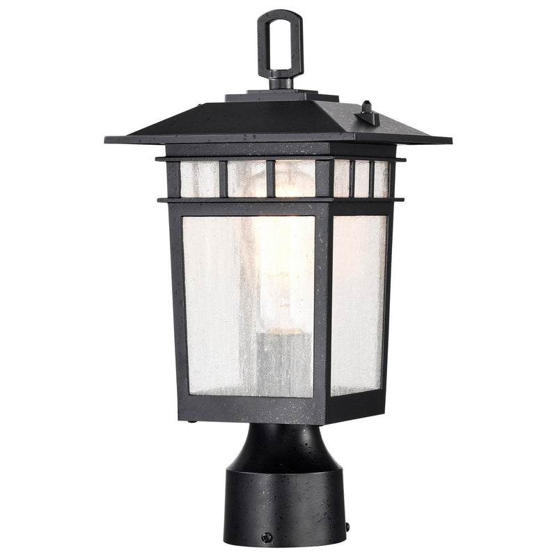 Cove Neck Small Outdoor Post Light in Textured Black