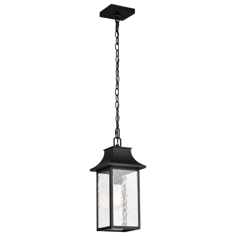 Austen Outdoor Lantern Pendant in Matte Black