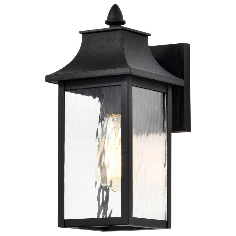 Austen Outdoor Wall Lantern in Matte Black