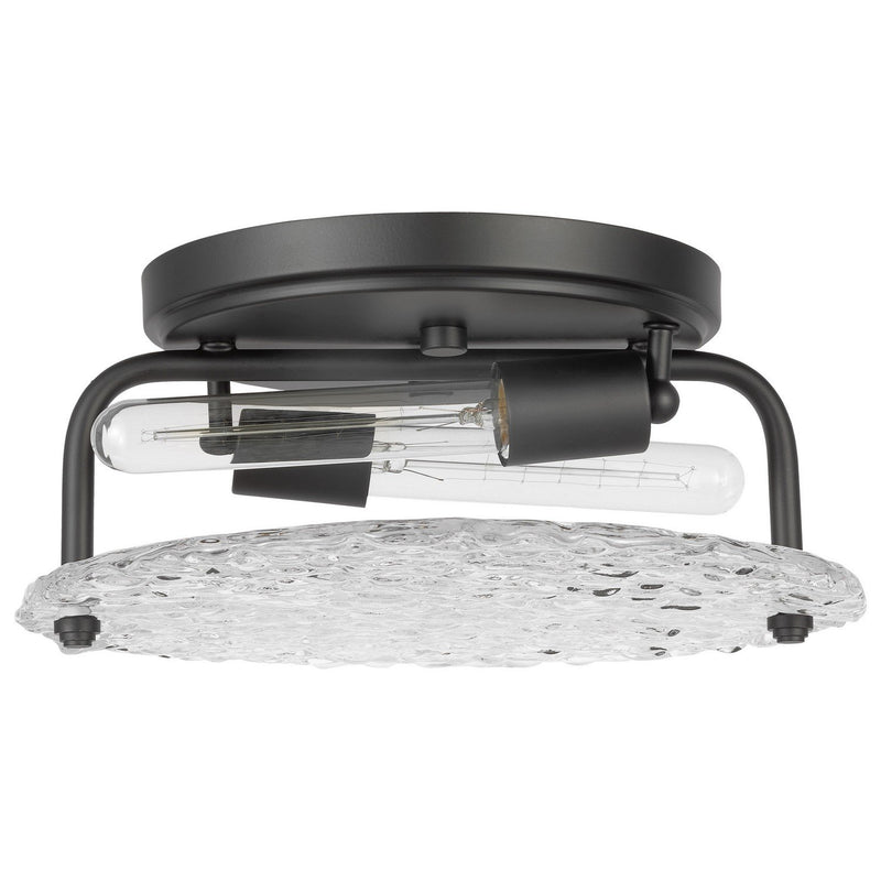 Glacier 2-Light Flush Mount in Matte Black