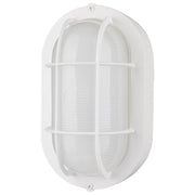 5" LED Oval Bulkhead Outdoor Wall Sconce in White