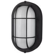 5" LED Oval Bulkhead Outdoor Wall Sconce in Black