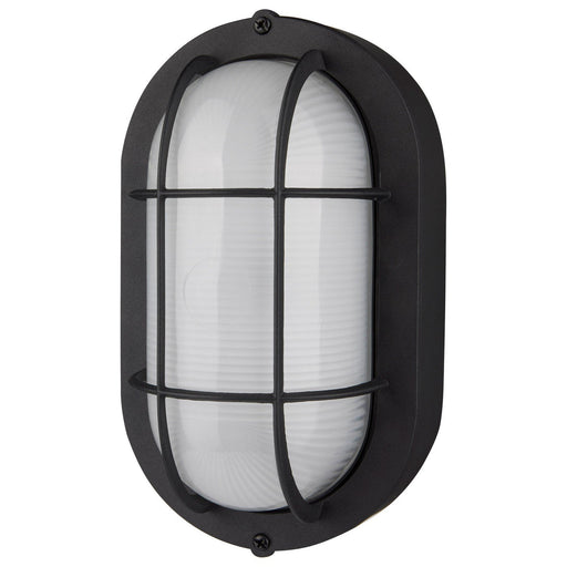 5" LED Oval Bulkhead Outdoor Wall Sconce in Black