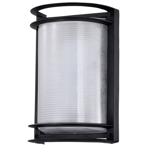 7" LED Half-Cylinder Bulkhead Outdoor Wall Sconce in Black