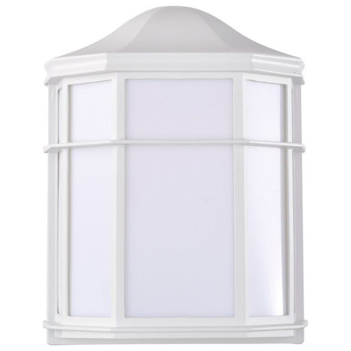 LED Cage Outdoor Wall Lantern in White