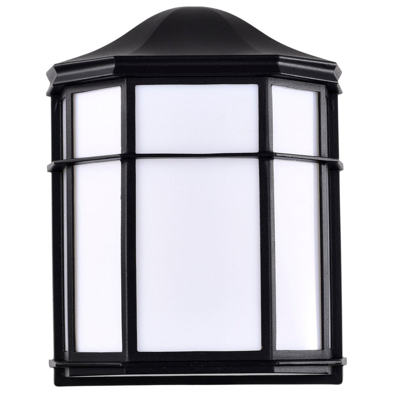 LED Cage Outdoor Wall Lantern in Black