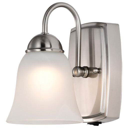 LED Alabaster Bath Sconce with 72" Wire in Brushed Nickel