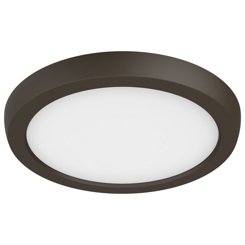 7" Round Edge-Lit LED Flush Mount in Bronze