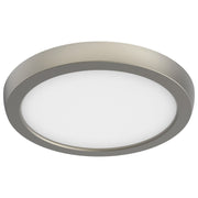 7" Round Edge-Lit LED Flush Mount in Brushed Nickel