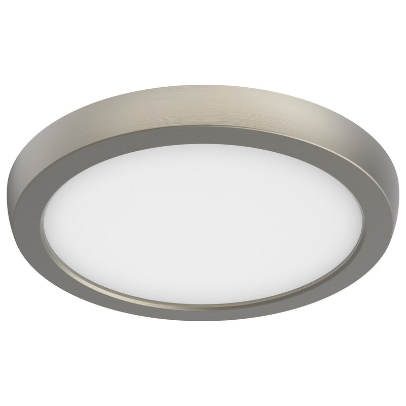 7" Round Edge-Lit LED Flush Mount in Brushed Nickel