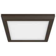 7" Square Edge-Lit LED Flush Mount in Bronze