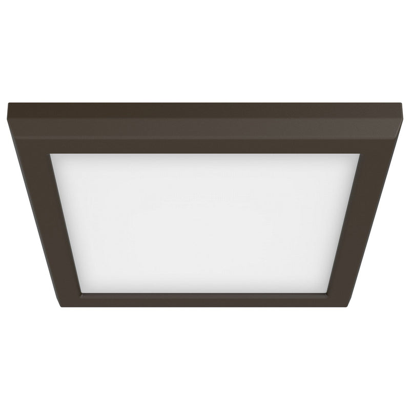 7" Square Edge-Lit LED Flush Mount in Bronze