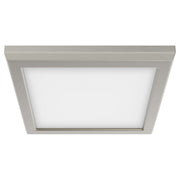 7" Square Edge-Lit LED Flush Mount in Brushed Nickel