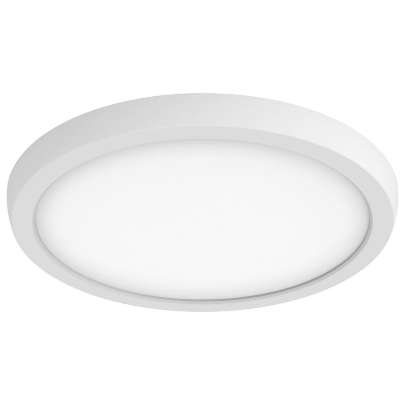 9" Round Edge-Lit LED Flush Mount in White