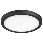 9" Round Edge-Lit LED Flush Mount in Black