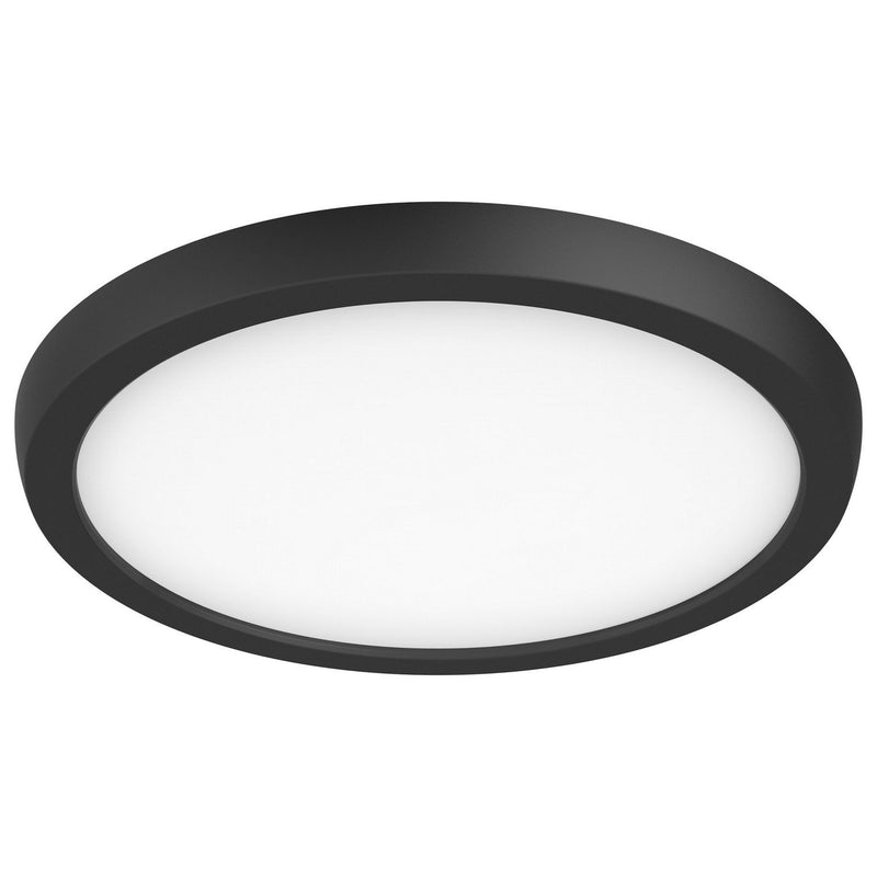 9" Round Edge-Lit LED Flush Mount in Black