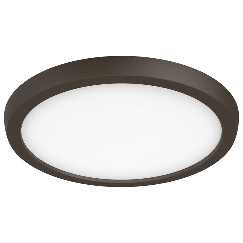 9" Round Edge-Lit LED Flush Mount in Bronze