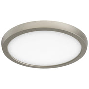 9" Round Edge-Lit LED Flush Mount in Brushed Nickel