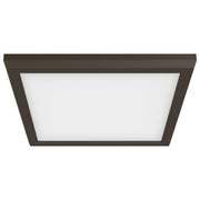 9" Square Edge-Lit LED Flush Mount in Bronze