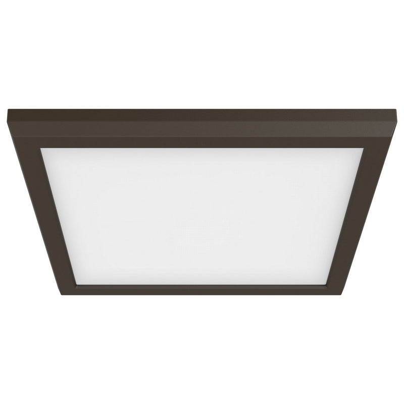 9" Square Edge-Lit LED Flush Mount in Bronze
