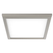 9" Square Edge-Lit LED Flush Mount in Brushed Nickel