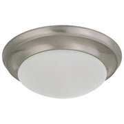 11.75" Frosted LED Flush Mount in Brushed Nickel
