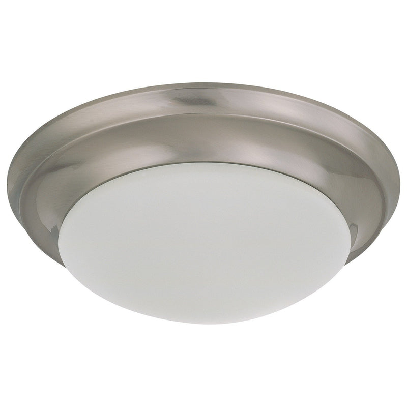 11.75" Frosted LED Flush Mount in Brushed Nickel