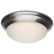 14" Frosted LED Flush Mount in Brushed Nickel
