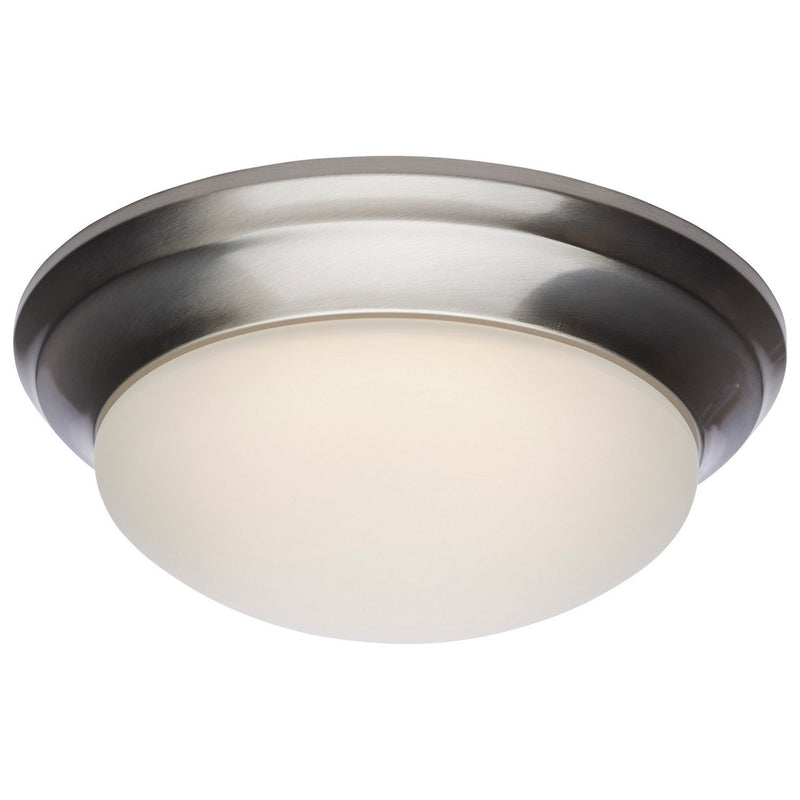 14" Frosted LED Flush Mount in Brushed Nickel