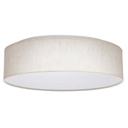 LED Flush Mount in Beige Fabric - Lamps Expo