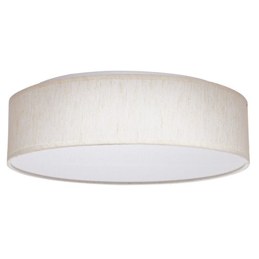 LED Flush Mount in Beige Fabric - Lamps Expo