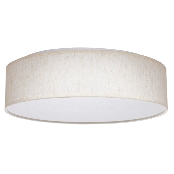 LED Flush Mount in Beige Fabric - Lamps Expo