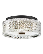 Elle 2-Light Flush Mount in Black