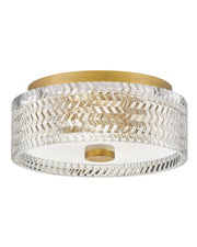 Elle 2-Light Flush Mount in Heritage Brass