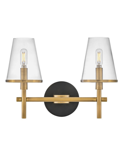 Marten 2-Light Bath Vanity Light in Heritage Brass