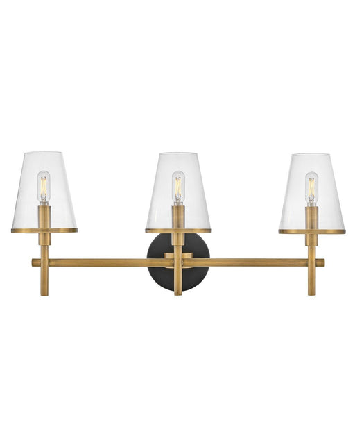 Marten 3-Light Bath Vanity Light in Heritage Brass