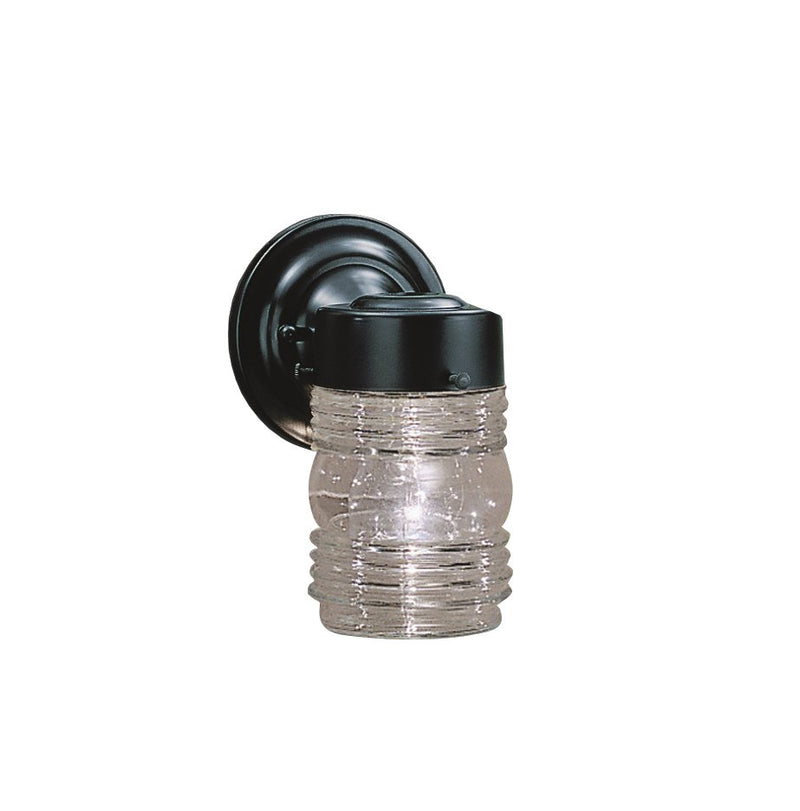 Compact 7.5" Outdoor Wall Lantern in Black